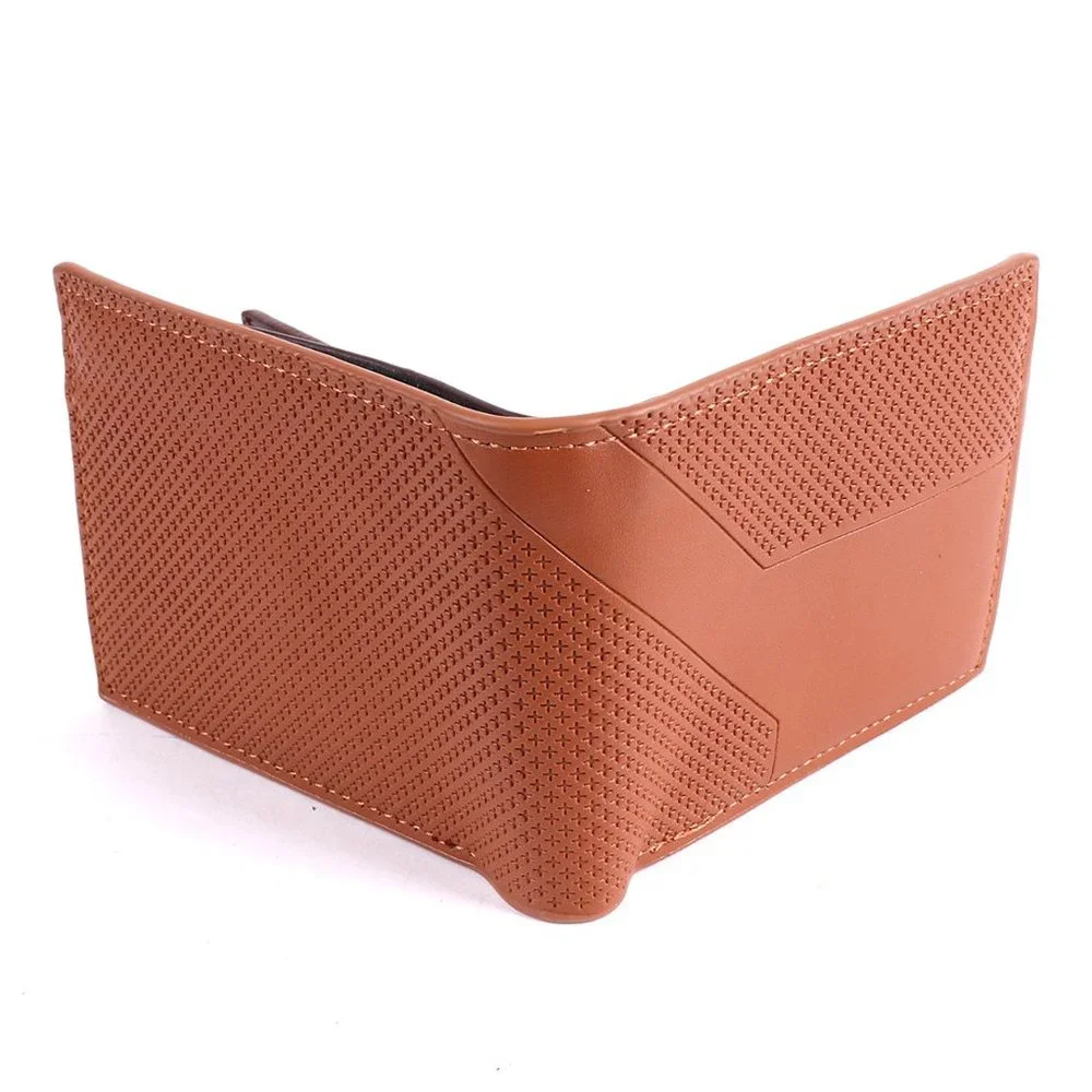 Men's Bi-Fold Wallet - Brown/Tan w/ Embossed Cross- NWT